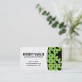 Green Leaf Muster Visitenkarte (Stehend Vorderseite)