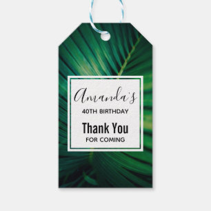 Green Leaf Palm Frond Nature Foto Geburtstag Dank Geschenkanhänger
