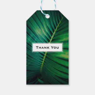 Green Leaf Palm Frontend Closeup Foto Vielen Dank Geschenkanhänger
