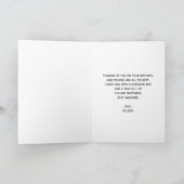 Green Leaf Palm Frontend Schließung Foto Geburtsta Karte (Innenseite)