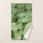 Green Leaf Print Handtuch (Handtuch)
