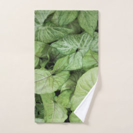 Green Leaf Print Handtuch