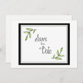 Green Leaf Save the Date (Vorne/Hinten)