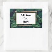 Green Leaf Shipping Labels Rechteckiger Aufkleber (Tasche)