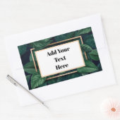 Green Leaf Shipping Labels Rechteckiger Aufkleber (Umschlag)