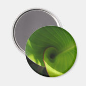 Green Leaf Swirl Magnet (Vorderseite/Rückseite)