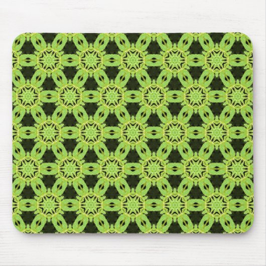 Green Leaf Terrazzo Muster Mousepad (Vorne)