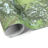 Green Leaf Trees With Blue Sky Peaking Through Art Geschenkpapier (Rolleneckpunkt)