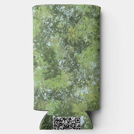 Green Leaf Trees With Blue Sky Peaking Through Art Selters Dosenkühler (Rückseite)