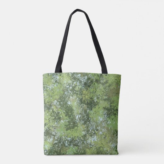 Green Leaf Trees With Blue Sky Peaking Through Art Tasche (Rückseite)