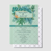 Green Leaf Tropical After Wedding Invitation Pergament Einladungen (Versetzt (Einladung))