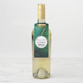 Green Leaf Tropical Forest Nature Foto Vielen Dank Flaschenanhänger (Auf Flasche)