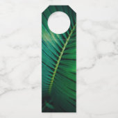 Green Leaf Tropical Forest Nature Foto Vielen Dank Flaschenanhänger (Rückseite)