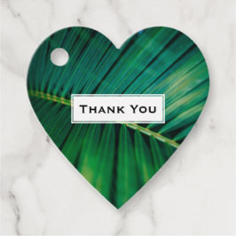 Green Leaf Tropical Forest Nature Foto Vielen Dank Geschenkanhänger
