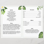 GREEN LEAF | Vorlage des Beerdigungsprogramms (Rückseite)