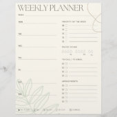 Green Leaf Weekly Planner (Vorderseite)