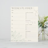 Green Leaf Weekly Planner (Stehend Vorderseite)