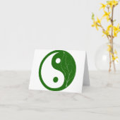 Green Leaf Yin Yang Karte (Gelbe Blume)