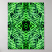Green Leafy Ferns Abstrakt Poster (Vorne)