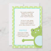 Green Leap Frog Dusche Einladung 2 Seite einladen (Rückseite)