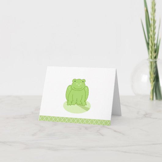 Green Leap Frog - individuelle Note Card Karte (Vorderseite)