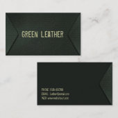 green leather visitenkarte (Vorne/Hinten)