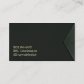 green leather visitenkarte (Rückseite)