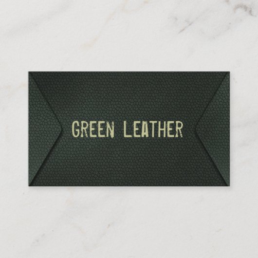 green leather visitenkarte (Vorderseite)