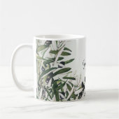 Green Leaves Black Olive Elegant Wedding Gift Kaffeetasse (Links)