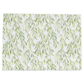 Green Leaves Bridal Shower Große Geschenktüte (Rückseite)