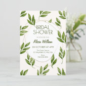 Green Leaves  Einladung (Stehend Vorderseite)