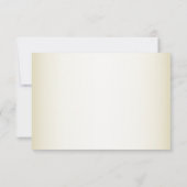 Green Leaves Flower Golden Frame Modern Wedding RSVP Karte (Rückseite)