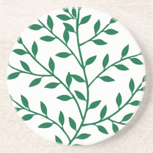 Green leaves green olive branch leaf decor getränkeuntersetzer