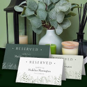Green Leaves Nature Inspired Wedding Place Card Platzkarte