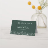 Green Leaves Nature Inspired Wedding Place Card Platzkarte (Vorderseite)