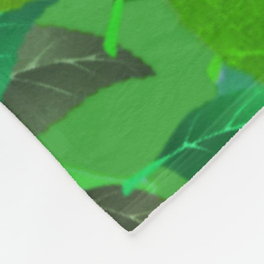 Green Leaves Pattern Fleecedecke (Ecke)