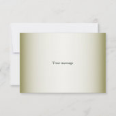 Green Leaves Pink Floral Gold Geometric Wedding Th Dankeskarte (Rückseite)