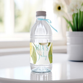 Green Lemon Baby Dusche Wasserflaschenetikett