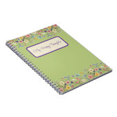 Green Lemon Floral Personalisiert Notizblock (Rechte Seite)
