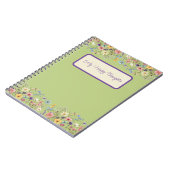Green Lemon Floral Personalisiert Notizblock (Linke Seite)