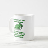 Green Lemons Funny Mug Kaffeetasse (Vorderseite Links)