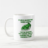 Green Lemons Funny Mug Kaffeetasse (Links)