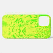 Green Leopard Portrait Vintag iPhone Case (Rückseite (Horizontal))