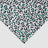 Green Leopard Print auf der White Decoupage Seidenpapier (Detail)