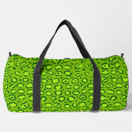 Green Leopard Print Duffle Bag