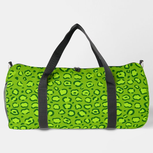 Green Leopard Print Duffle Bag (Rückseite)