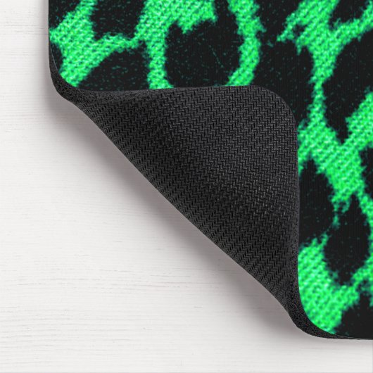 Green Leopard Print Mousepad (Ecke)