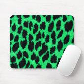 Green Leopard Print Mousepad (Mit Mouse)