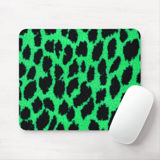 Green Leopard Print Mousepad (Mit Mouse)
