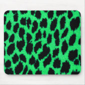 Green Leopard Print Mousepad (Vorne)